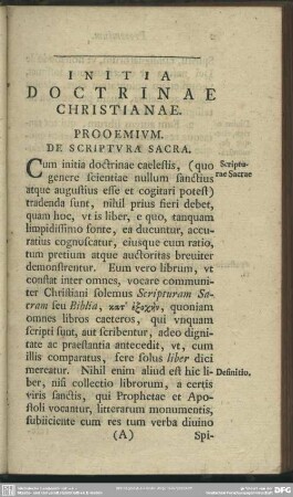 Prooemium. De Scriptura Sacra