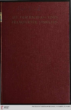 Aus dem Nachlass eines Frankfurter Sammlers : 35 Handzeichnungen von Adolph von Menzel, Ludwig Richter und anderen; Versteigerung 24. März 1926