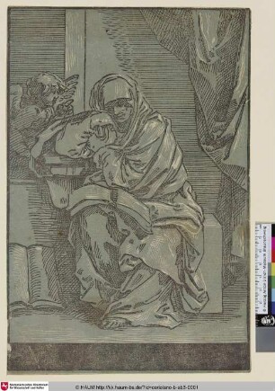 Sibylle [Sibylle mit einem Buch auf den Knien]