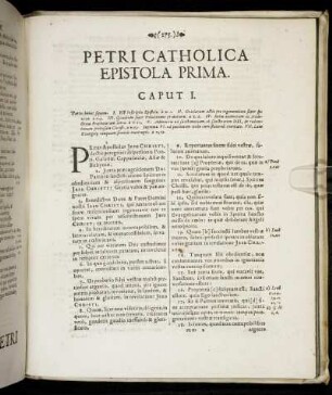 Petri Catholica Epistola Prima.