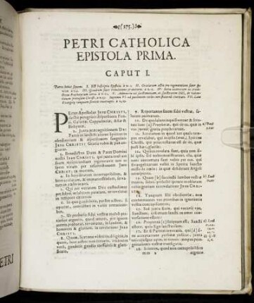Petri Catholica Epistola Prima.