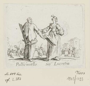 Pulliciniello - Signora Lucretia, Blatt 9 der Folge "Balli di Sfessania"