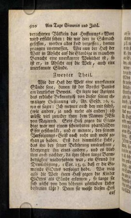 920-923, Zweyter Theil