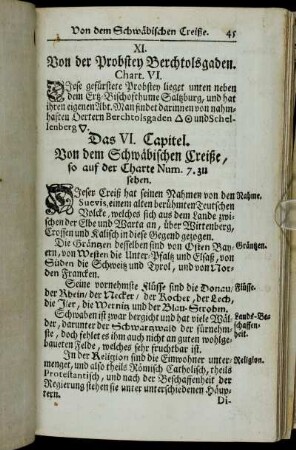 Das VI. Capitel. Von dem Schwäbischen Creiße