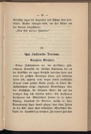 III. Qui Judicatis Terram.