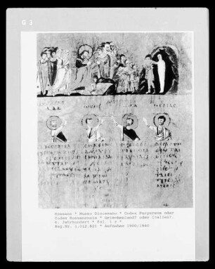 Codex Purpureus / Codex Rossanensis — Codex Purpureus / Codex Rossanensis, Folio fol. 1 rBuchseite