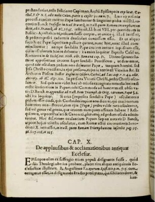 Cap. X. De applausibus & acclamationibus antiquae Ecclesiae