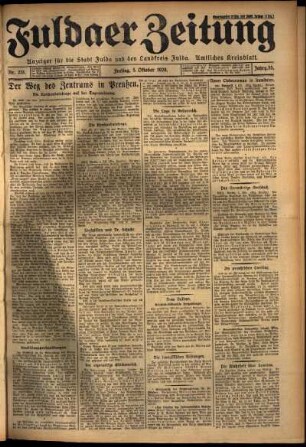 Ausgabe vom Freitag, den 05. Oktober 1928.