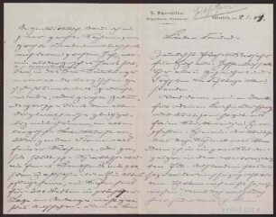 Schreiben an Hermann Muthesius (Brief)
