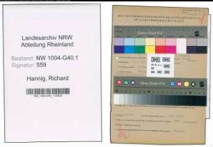 Entnazifizierung Richard Hannig , geb. 26.05.1911 (Justizhelfer)