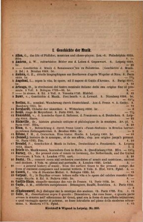 Antiquarisches Bücherlager von Kirchhoff & Wigand in Leipzig. 265. 1870