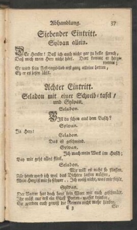 Siebender Eintritt.