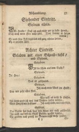 Siebender Eintritt.