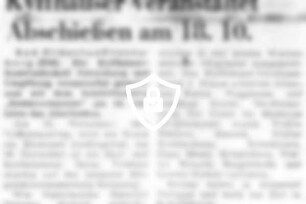 Kyffhäuser veranstaltet Abschießen am 18.10.
