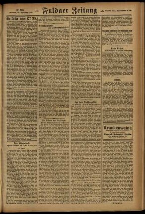 Zweite Ausgabe vom Mittwoch, den 28. September 1921.