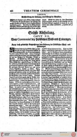 6. Abt./CAP. XXI Vom Ceremoniel bey Päbstlischen Wahl-und Krönungen