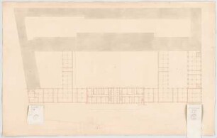 Fischer, Carl von; München; Marstall und Pagerie - 3. Variante - Marstall (Grundriss)