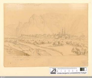 Blaubeuren vom Weeg ins Aachthal : a. 20. April 1818