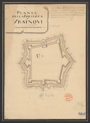 Pianta della Fortezza d'Ursinovi