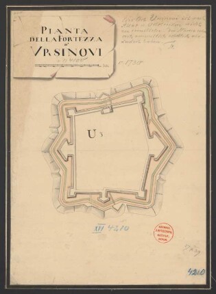 Pianta della Fortezza d'Ursinovi