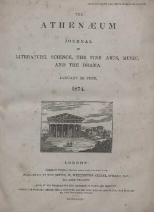 1874,1: The Athenaeum