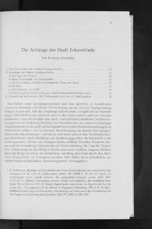 Die Anfänge der Stadt Eckernförde
