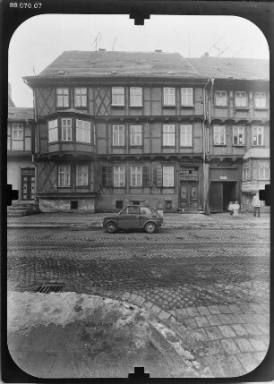 Quedlinburg, Breite Straße 14. Wohnhaus (1668). Straßenfront