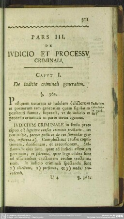 Pars III. De Iudicio Et Processu Criminali