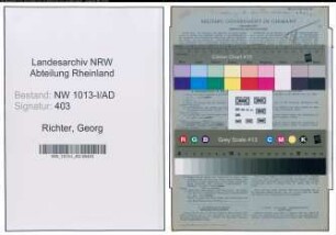 Entnazifizierung Georg Richter , geb. 29.07.1903 (Schlosser)