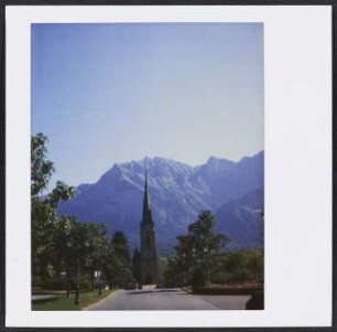 Blick von Bad Ragaz auf die Alpen