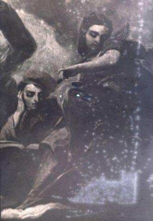 Mittelbild: Apoll von Genien umgeben als Allegorie der segensreichen Fürstenherrschaft