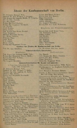 Älteste der Kaufmannschaft von Berlin