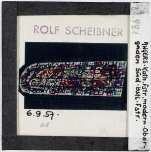 Angers: Kathedrale, Glasfenster, Obergaden Südöstliches Fenster, aufgenommen 6.9.1957