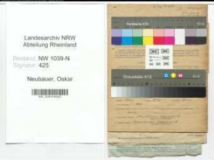 Entnazifizierung Oskar Neubauer , geb. 16.02.1894 (Ingenieur)