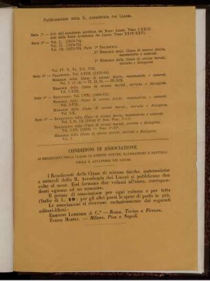 Pubblicazioni della R. Accademia dei Lincei