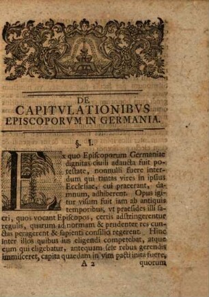 Rectore Magnificentissimo Serenissimo Principe Ac Domino Domino Gvilielmo Henrico Dvce Saconiae ... De Capitvlationibvs Episcoporvm Germaniae