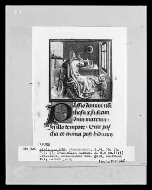Stundenbuch aus Amboise — Evangelist Markus, Folio 21