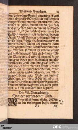 Die VII. Betrachtung.