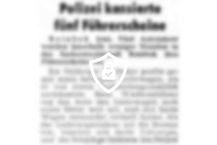 Polizei kassierte fünf Führerscheine