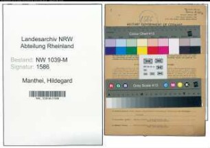 Entnazifizierung Hildegard Manthei , geb. 05.02.1916 ()
