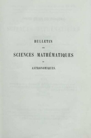 12: Bulletin des sciences mathématiques et astronomiques