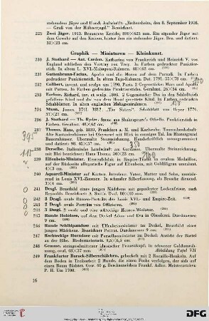 Graphik – Miniaturen – Kleinkunst (Nr. 230-273)
