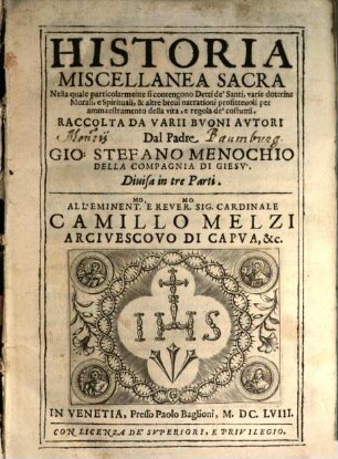 Historia miscellanea sacra