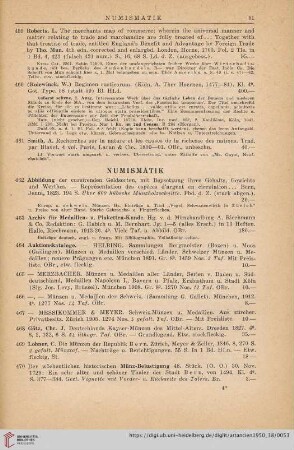 Numismatik (Nr. 462 - 473)