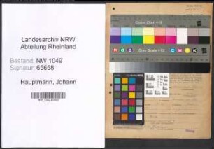 Entnazifizierung Johann Hauptmann , geb. 29.06.1902 (Spediteur)