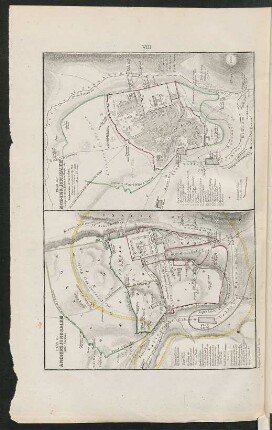 Karte: Plan of Ancient Jerusalem ; Plan of Modern Jerusalem