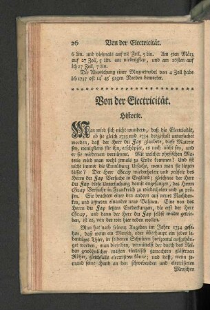 Von der Electricität.