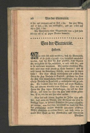 Von der Electricität.