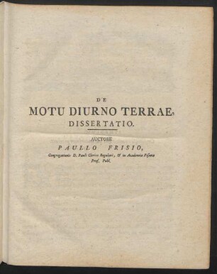 De Moto Diurno Terrae