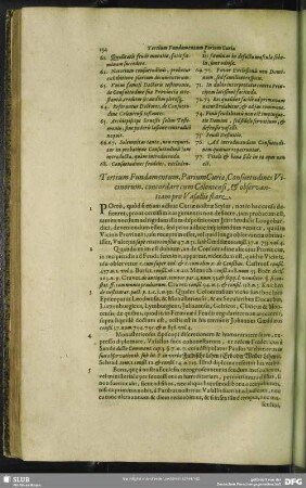 Tertium Fundamentum, Parium Curiae, Consuetudines Vicinorum, concordare cum Coloniesi, & observantiam pro Vasallis stare